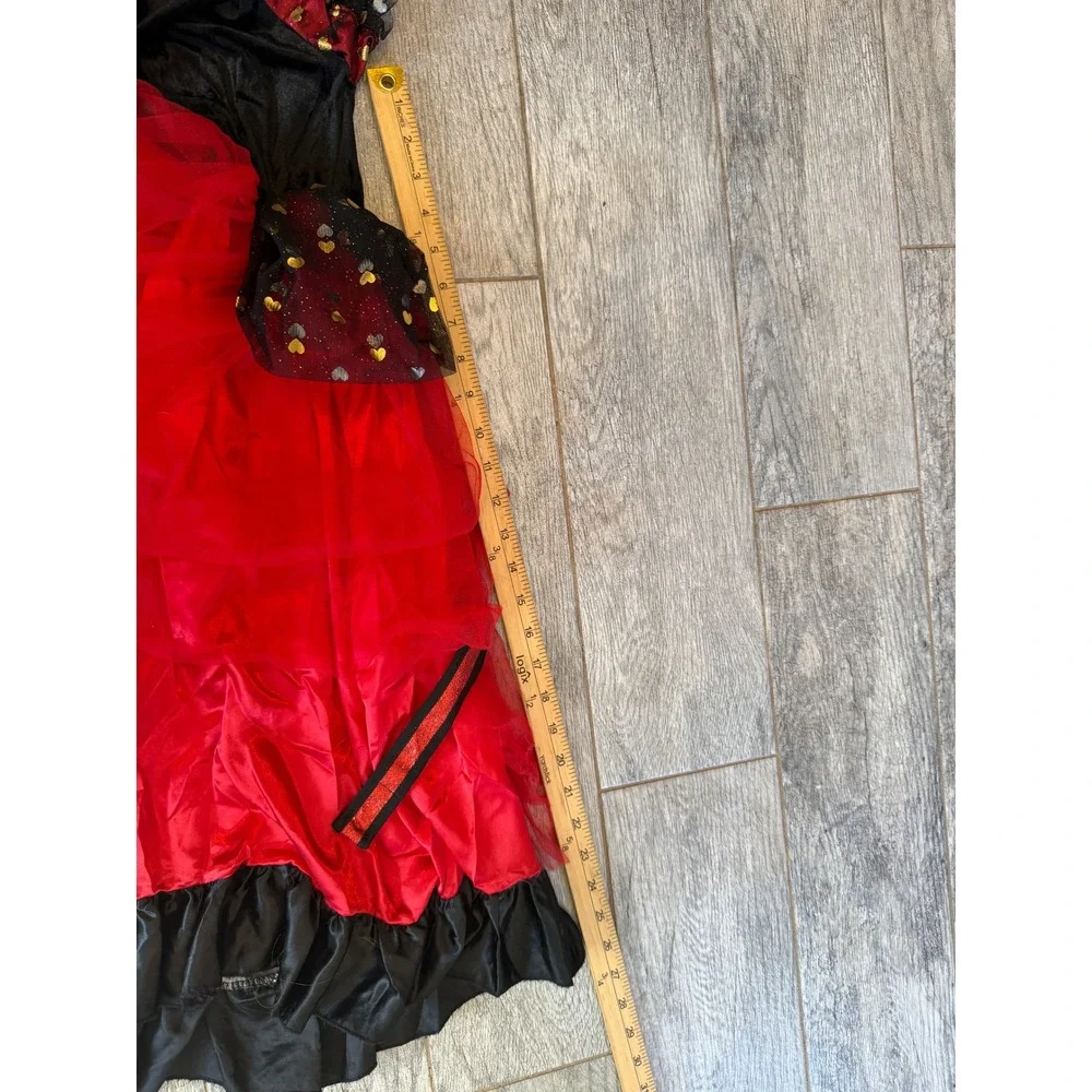 Spirit Halloween Queen of Hearts Costume 3T 4T Alice Wonderland Toddler Girls